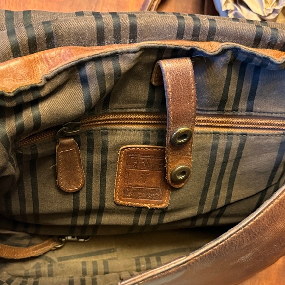 Frye Tan Leather Shoulder Saddle Bag - Picture 3 of 11